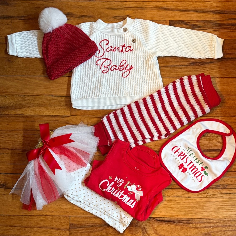 Baby’s First Christmas outfit bundle